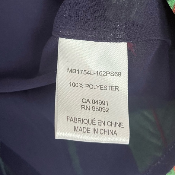 {Dalia} Birds of Paradise Floral Tank Blouse in Blue - Womens XS - Picture 8 of 8